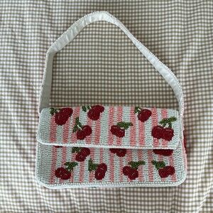 Cherry Beaded Purse - Staud Lookalike